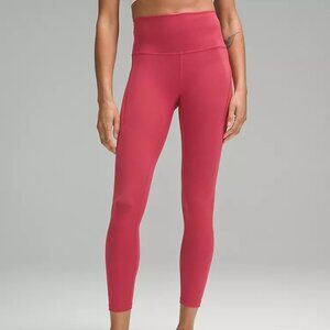 Wunder Train High-Rise Tight with Pockets 25" in Vintage Rose Pink